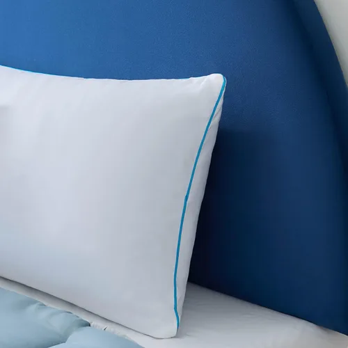 Miniatura 9 de Linenspa Paquete de dos almohadas trituradas de espuma viscoelástica con gel, tamaño King – Almohada de cama refrescante – Suave y de apoyo – Para