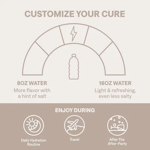 Miniatura 5 de Cure Hydration Performance Mezcla de bebida energética con electrolitos a base de plantas Sin azúcar añadida Polvo para alivio