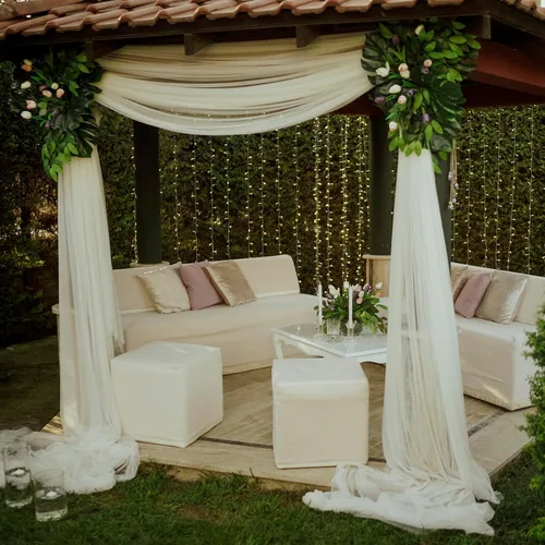 Miniatura 7 de Camino de mesa de organza transparente de 394 x 53 pulgadas para festones de boda, cenefa de recepción, cortina de telón de fondo, rollos de tul