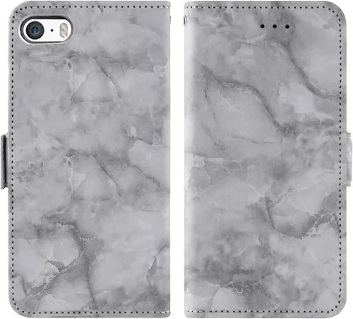 Miniatura 5 de Asuwish Funda compatible con iPhone 5S 5 SE 2016 5SE y protector de pantalla de vidrio templado, tarjetero con función atril de mármol para iPhone 5