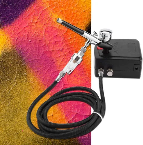 Miniatura 4 de Kit de aerógrafo Compresor Kit de cepillo de aire, mini pistola de pintura artística, pulverizador, pistola de pintura de arte de belleza, kit