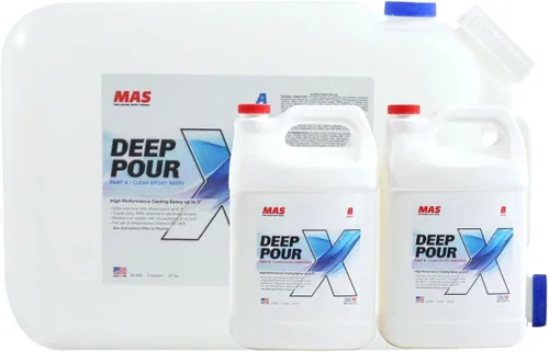 Miniatura 7 de MAS Epoxies Deep Pour X Kit de resina epoxi, 1.5 galones, (resina de 1 galón + 0.5 galones más dura) para fundición, encapsulación, llenado