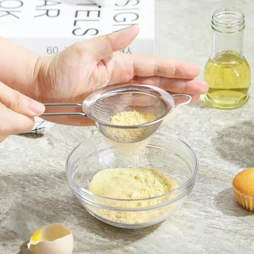 Miniatura 7 de Coladores de malla fina para cocina, COKUMA colador de metal de acero inoxidable pequeño manual mini, colador de cóctel, té, café y jugo, colador