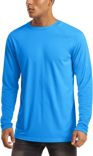 Miniatura 130 de MAGCOMSEN Camisas de manga larga para hombre, protección solar UPF 50+, camisetas atléticas para senderismo, correr, entrenamiento, protección