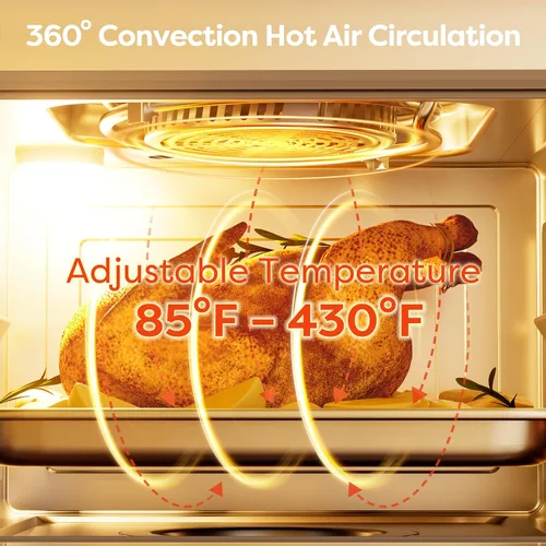 Miniatura 3 de CIARRA Horno de Vapor de Encimera 12 en 1 con Freidora de Aire, Combo de Freidora de Aire de Vapor de 25.4QT Nosh Oven Pro - Tostador de Convección