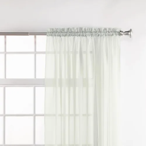 Miniatura 59 de Stylemaster Elegance Cenefa recta de gasa transparente, 60 x 14 pulgadas, color dorado