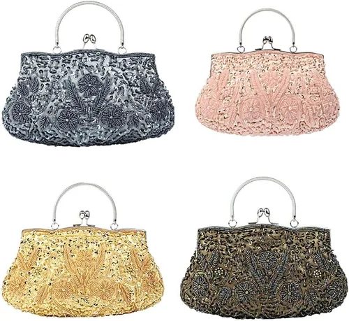 Miniatura 7 de Gets Noble - Bolso de noche con lentejuelas y cuentas para mujer