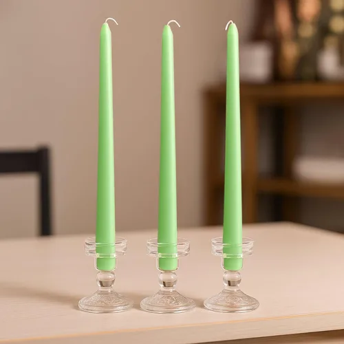 Miniatura 37 de Efavormart 12 Pack 11" Velas cónicas de cera de parafina de rosa mate de color oro rosa de alta calidad, velas de cena largas sin aroma, con mecha