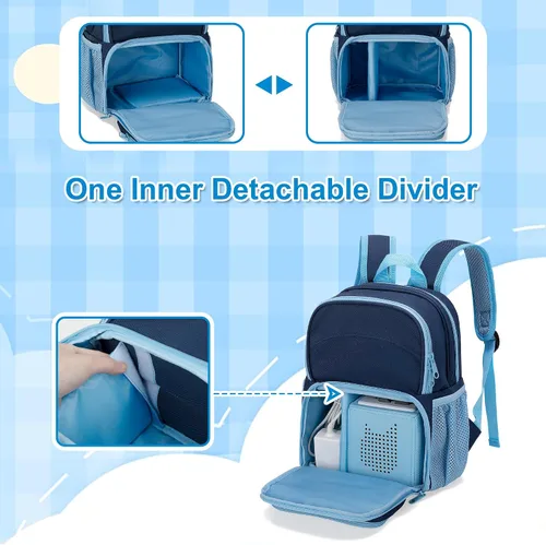 Miniatura 3 de LoDrid Mochila compatible con Tonie Box 2/1, funda de transporte con múltiples bolsillos para auriculares, cargador y accesorios, bolsa