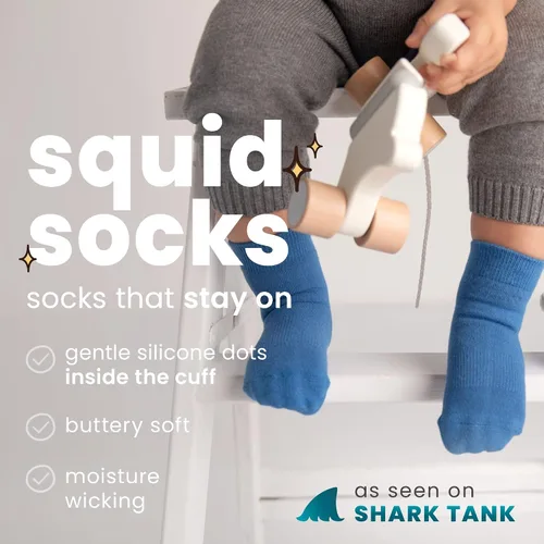 Miniatura 82 de squid socks Calcetines de viscosa de bambú 0-6M, 6-12M, 12-24M y 2T-3T Calcetines que se mantienen puestos