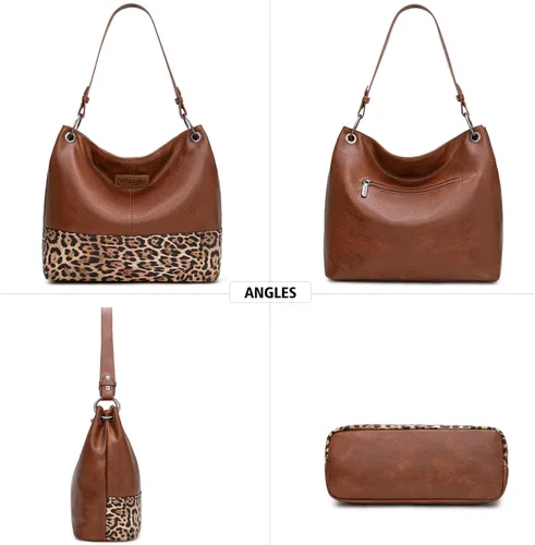 Miniatura 12 de Wrangler Hobo - Bolsas para mujer de cuero vegano con asa superior, bolsos de hombro y bolsos