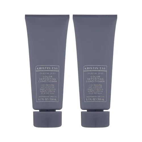 Kristin Ess Colorante directo semipermanente, profundamente hidratante para todo tipo de cabello, cielo celestial, 6.7 onzas líquidas (paquete de 2)