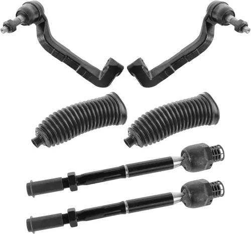 Miniatura 46 de TRQ Kit de dirección interior y exterior para lado del conductor y del pasajero delantero, con cremallera de dirección y fuelle de piñón compatible