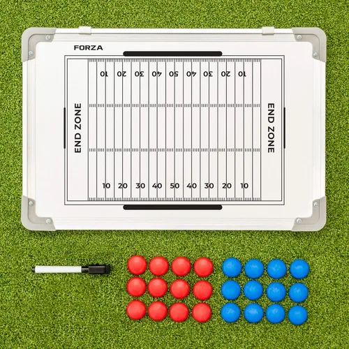 Miniatura 10 de FORZA Pizarra blanca de entrenamiento deportivo de doble cara de 18 x 12 pulgadas 13 opciones deportivas – Marcadores magnéticos, bolígrafo