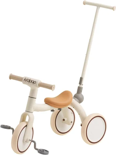 Miniatura 10 de Triciclo 4 en 1 para niños pequeños con mango de empuje ajustable para niños de 1 a 4 años, regalo de cumpleaños y juguete para niños y niñas