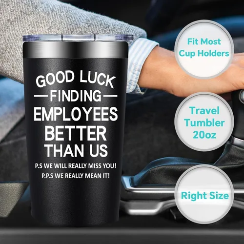 Miniatura 8 de BIRGILT Vaso de 20 onzas con texto en inglés "Best Boss Going Aways", regalos divertidos para jefes para salir de la oficina, despedida, despedida