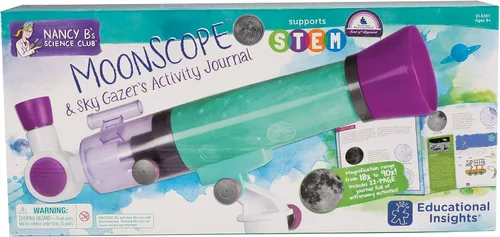 Miniatura 5 de Educational Insights Nancy B's Science Club MoonScope Telescopio para Niños, Juguetes STEM, Regalo para Niños y Niñas, Edades 8+
