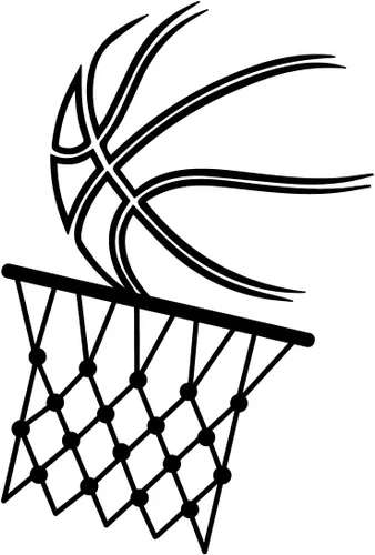Miniatura 4 de Calcomanía de vinilo para pared, pelota de baloncesto y aro, 21 x 14 pulgadas, diseño positivo y divertido para el hogar, habitación de los niños
