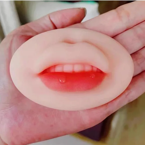 Miniatura 5 de Hipifans 3 labios falsos 3D, labios de silicona para práctica de maquillaje, labios suaves de práctica de tatuajes, modelo para suministros de 3