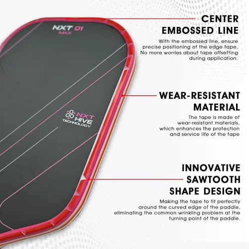Miniatura 59 de PICKLETECH Cinta de protección de pala de pickleball – Protector de borde de cabeza de paleta – Cinta de protección de borde de raqueta ajuste gris