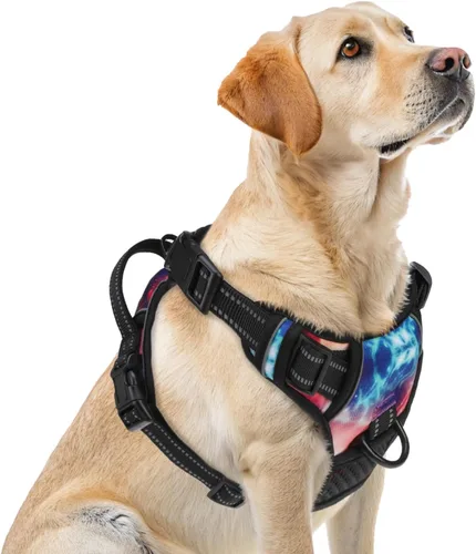 Miniatura 17 de PUPTECK Arnés para perro sin tirones para perros grandes, arnés para perro ajustable reflectante con mango de fácil control, arnés para mascotas