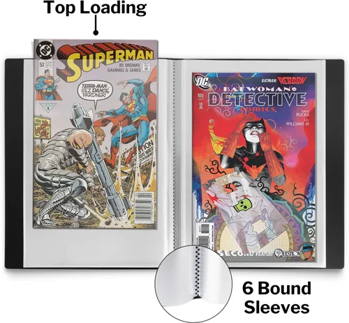 Miniatura 2 de Álbum de almacenamiento de cómics Dunwell - Para cómics de la edad actual, edad de plata, regulares en bolsa y encuadernados, encuadernador con 6
