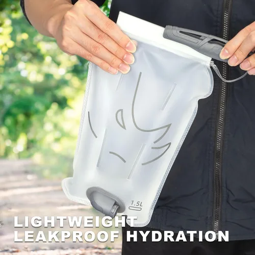 Miniatura 5 de N NEVO RHINO Bolsa de hidratación 2L-3L, depósito de agua para mochila de senderismo, bolsa de almacenamiento de agua a prueba de fugas, bolsa