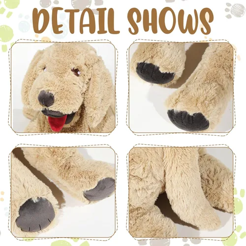Miniatura 4 de Geosar Animales de peluche de perro de 15.7 pulgadas, suaves juguetes de peluche Golden Retriever, almohada de peluche grande para abrazar, regalos