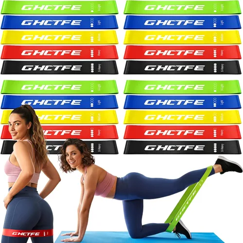 Miniatura 11 de 20/100PCS Resistance Bands Bulk Set for Trainers, Small Groups & Fitness Classes, Mini Bands for Glutes, Legs, and Core Workouts, Loop Exercise