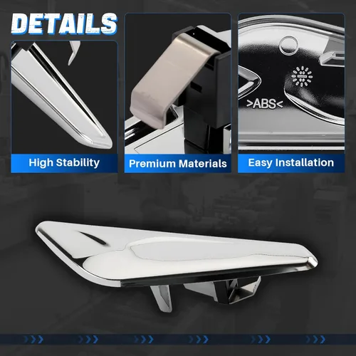 Miniatura 5 de AUTOKAY Guardabarros izquierdo del lado del conductor cromado emblema moldura para BMW X3 F25 X4 F26 2015-2017 guardabarros delantero cromado