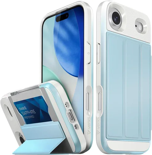 Miniatura 81 de VENA vCommute Funda tipo cartera compatible con Apple iPhone 14 (15.5 cm), funda de cuero con tapa plegable, tarjetero con función de soporte