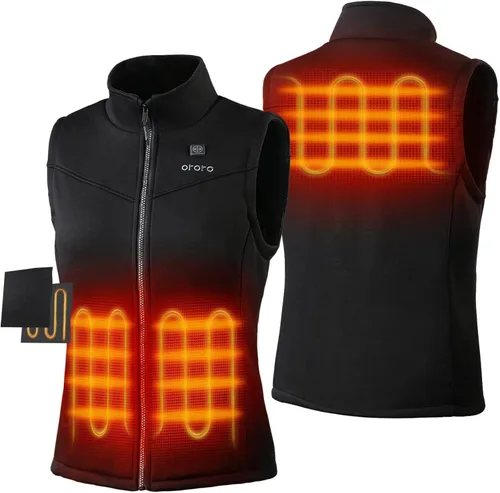 Miniatura 2 de ORORO Chaleco térmico para mujer con batería, chaleco eléctrico de forro polar capa base