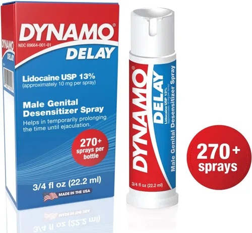 Miniatura 6 de Dynamo Delay Spray para hombres – 13% lidocaína anestésica en aerosol para ayudarte a durar más tiempo en la cama – Paquete de 5 unidades Climax