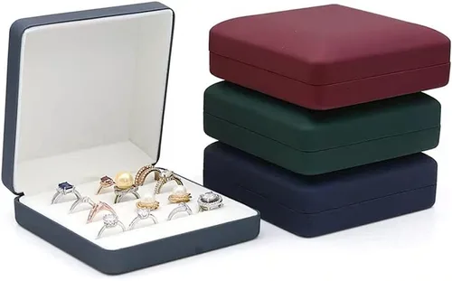 Caja organizadora de anillos pequeños, estuche portátil para joyas, bandeja de almacenamiento de anillos moderna para mujeres, niñas para viajes