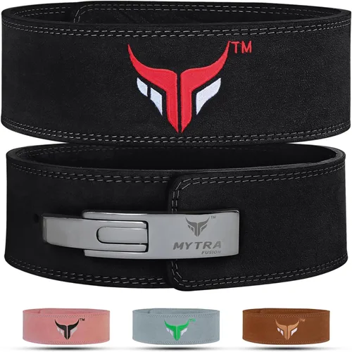 Mytra Fusion Cinturón de levantamiento de pesas para hombres y mujeres, cinturón de gimnasio de 0.394 in de grosor y 4 pulgadas de ancho, cinturón