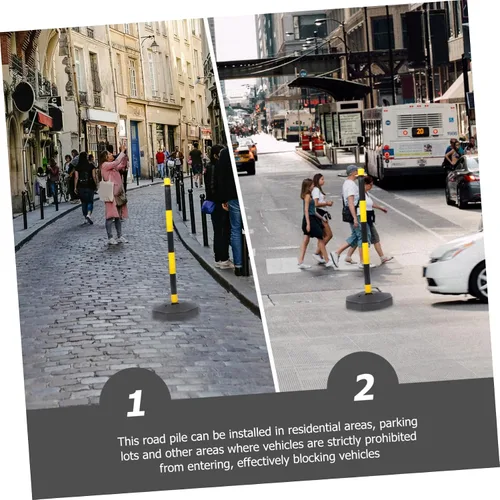 Miniatura 7 de Housoutil Puesto de tráfico Conos Tráfico Delineador Postes Lote de Construcción Marcador de carretera Calle Puntal de seguridad Precaución Barrera