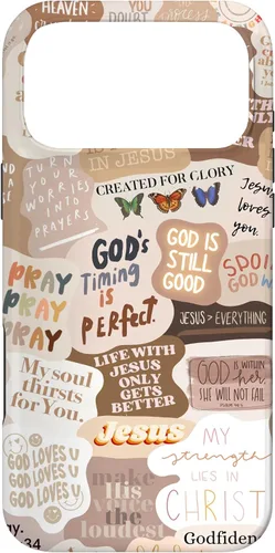 Miniatura 22 de Funda estética para iPhone 17 con frases positivas con versículos bíblicos cristianos
