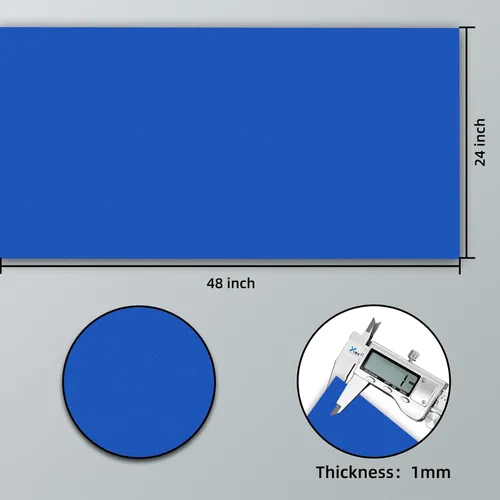 Miniatura 2 de Chapa de madera azul, diseño de lujo de 24 x 48 pulgadas, no pegada, flexible, duradera, hojas de chapa de madera de PVC para bricolaje, mesa