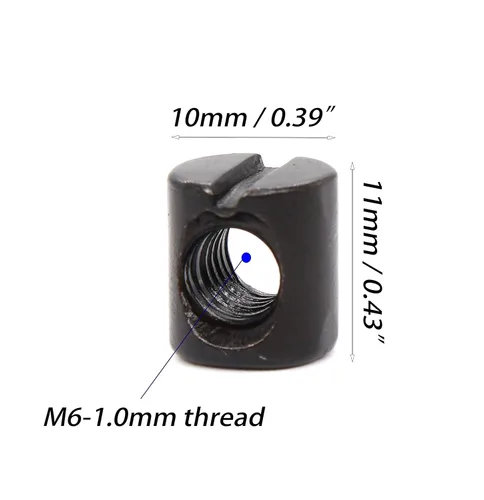 Miniatura 3 de Kit de repuesto de tornillos para cuna de bebé, 100 piezas M6x15mm/0.984 in/1.378 in/1.772 in/2.165 in/2.559 in/2.953 in/2.953 in Negro Hex Drive