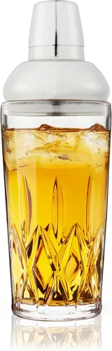 Miniatura 8 de Viski Admiral - Coctelera para cócteles fríos, Margarita, Whisky Sour, vaso de cristal cortado con tapa de acero inoxidable y colador, elegante