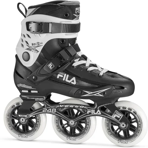 Fila Houdini Pro 110 mm Inline Skates – Unisex Fitness Skates with 3x110 mm Wheels, ABEC-9 Bearings, Aluminum Frame & Shock-Absorbing Heel