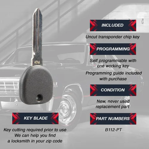 Miniatura 4 de Llave para Cadillac CTS 2003 2004 2005 2006 2007, juego de 2