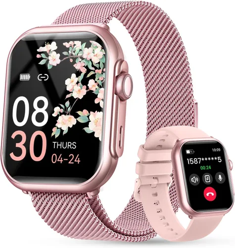 Smart Watch for Women Men Fitness 1.85" Smart Watch with 30 Days+ Battery Life MakeRecive Call Heart Rate SpO2 Sleep Monitor 120+ Sport IP68