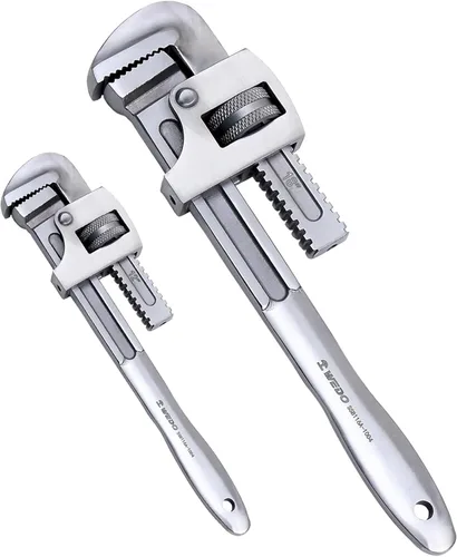 Miniatura 11 de WEDO Llave de tubo de acero inoxidable, llave de tubo recta, llave de fontanería ajustable, anticorrosión, superficie pulida, a prueba de óxido