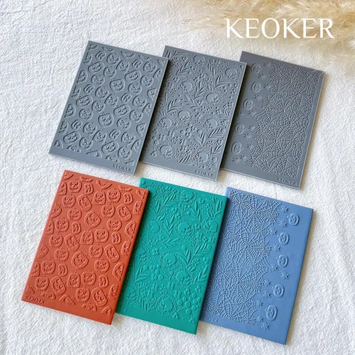 Miniatura 5 de Keoker Hojas de textura para arcilla polimérica, alfombrilla de textura de arcilla para hacer aretes de joyería, herramientas de aretes de arcilla