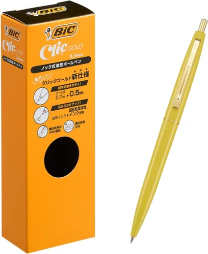 Miniatura 8 de Big CFCGRBL05BLKJ - Bolígrafo Click Gold, 0.5, a base de aceite, negro, liso, eje azul real, 12 piezas azul (royal)