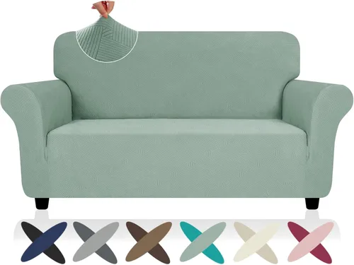 Miniatura 20 de ZNSAYOTX Funda súper elástica para silla (30"-47"), nuevas fundas de silla a rayas para sala de estar, aptas para perros y mascotas, protector