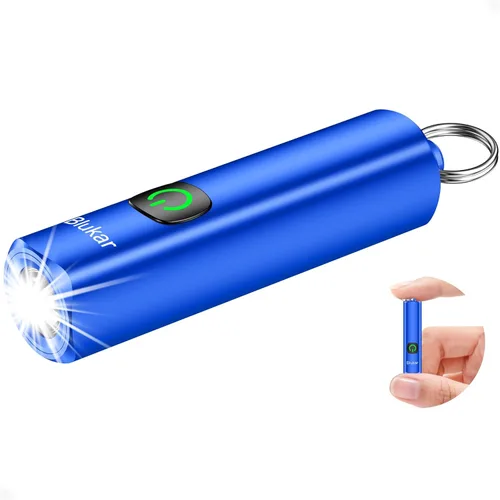Miniatura 12 de Blukar Linterna EDC Recargable, Mini Linterna de Llavero de 360L con 3 Modos de Iluminación, Función de Memoria, Impermeable, Luz de Bolsillo