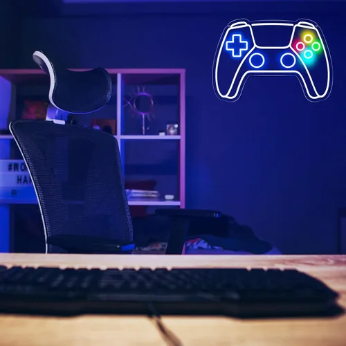Miniatura 6 de Letrero de Neón para Juego, Letrero de LED en Forma de Joystick para Decoración de Habitación de Juego, Letrero de Neón de Juegos para Decoración