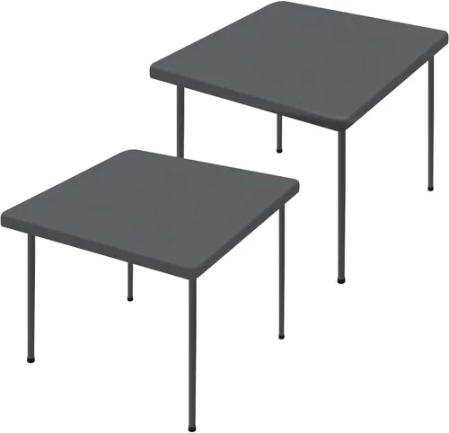 Miniatura 70 de Moosfor Paquete de 2 manteles rectangulares de elastano de 4 pies, elásticos y ajustables para pícnic, cubierta de mesa de patio elástica y lavable